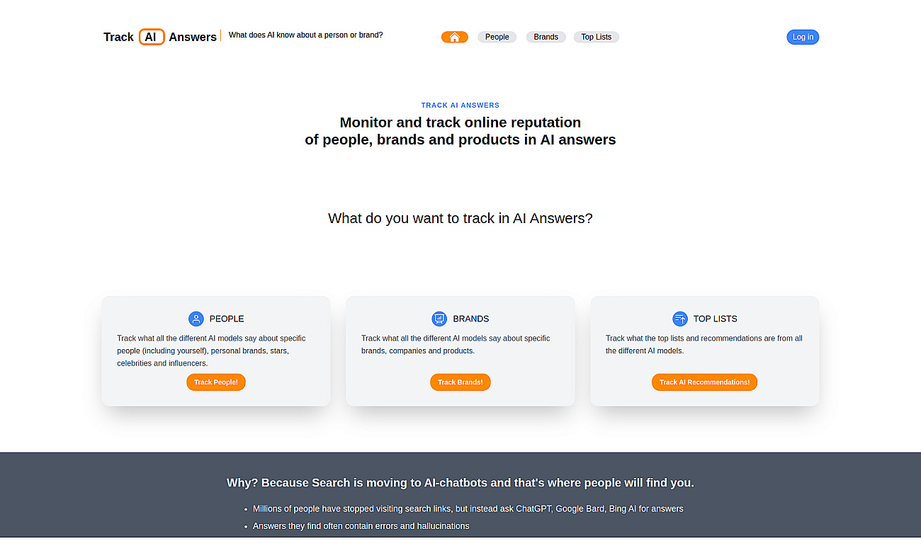 Track AI Answers screenshot