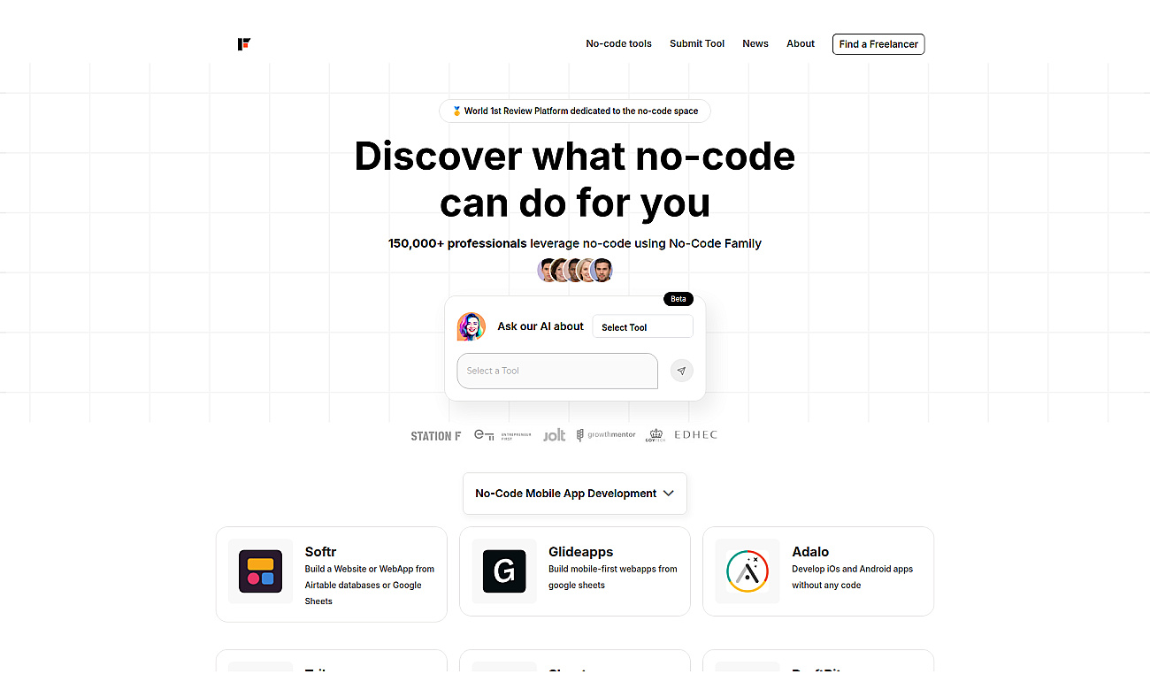 No Code Family screenshot