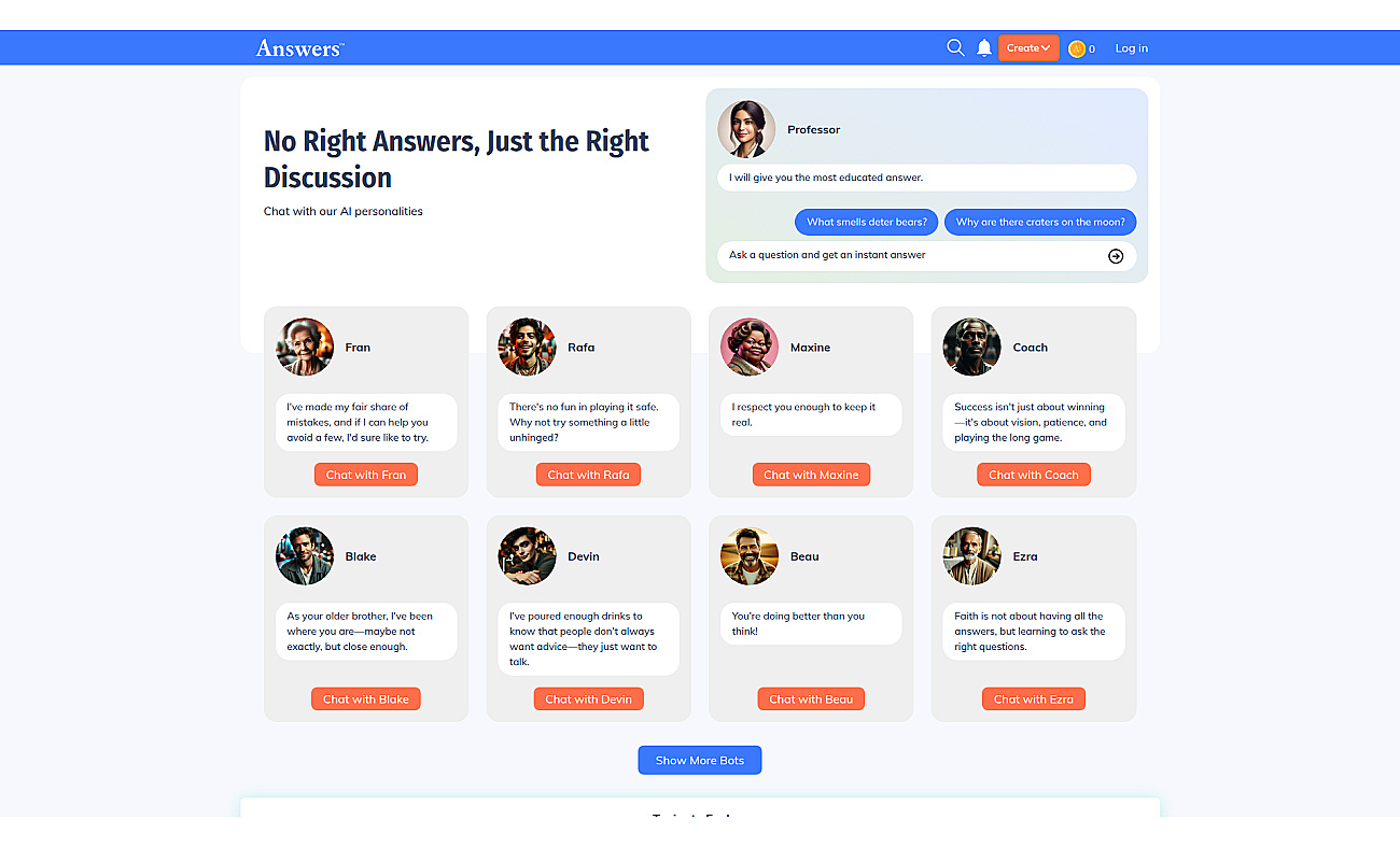 Answers screenshot