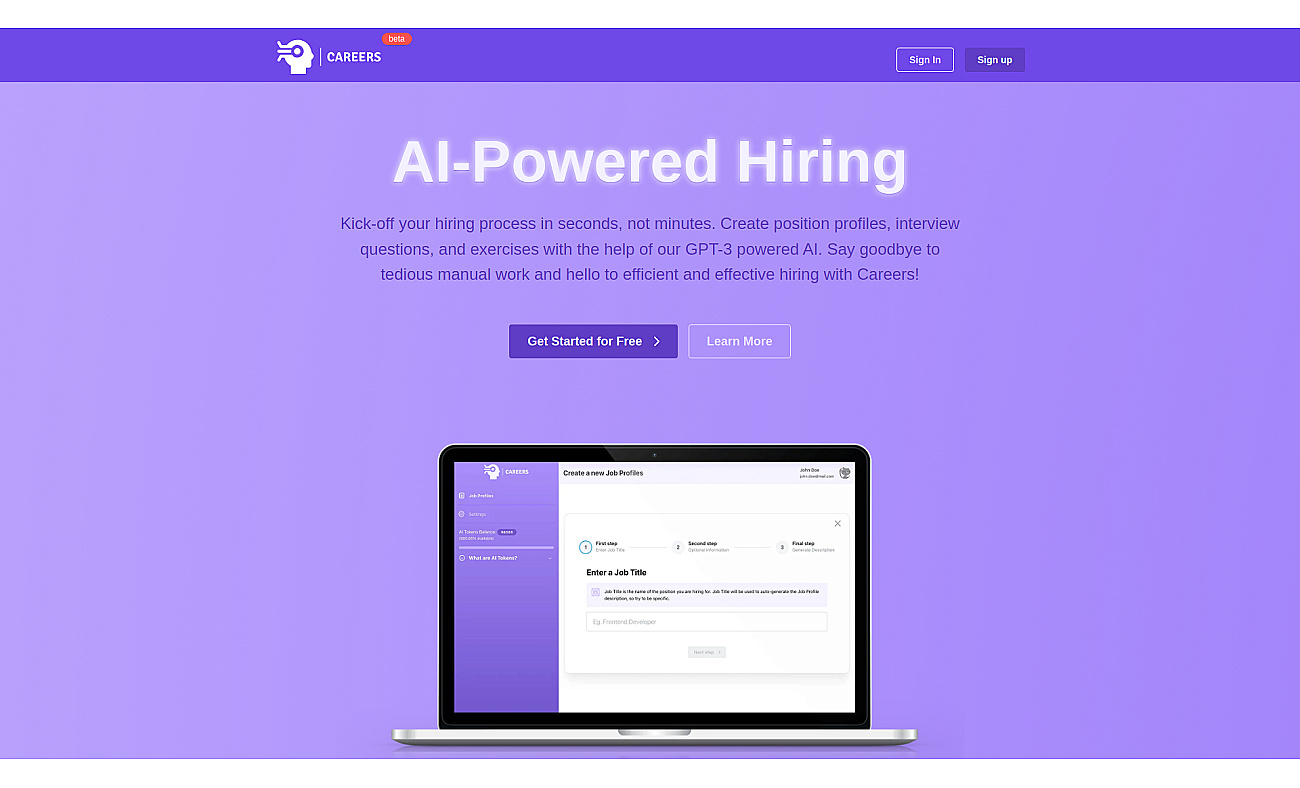 Careers AI screenshot