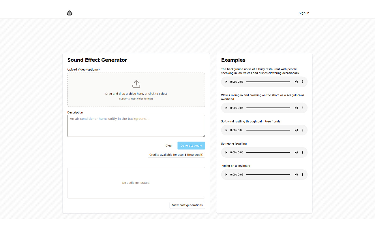 Sound Effect Generator screenshot