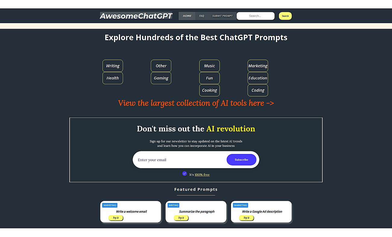 AwesomeChatGPT screenshot