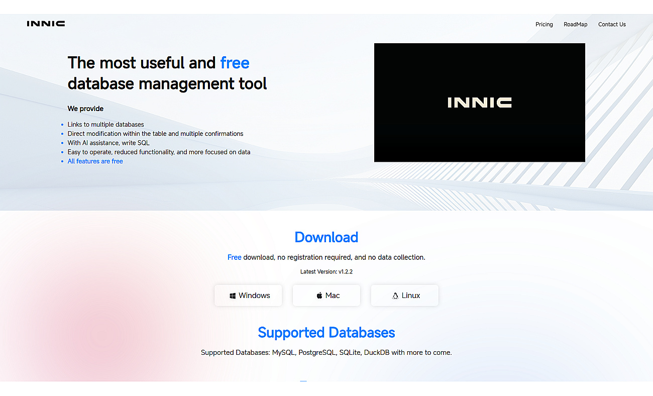 Innic data screenshot