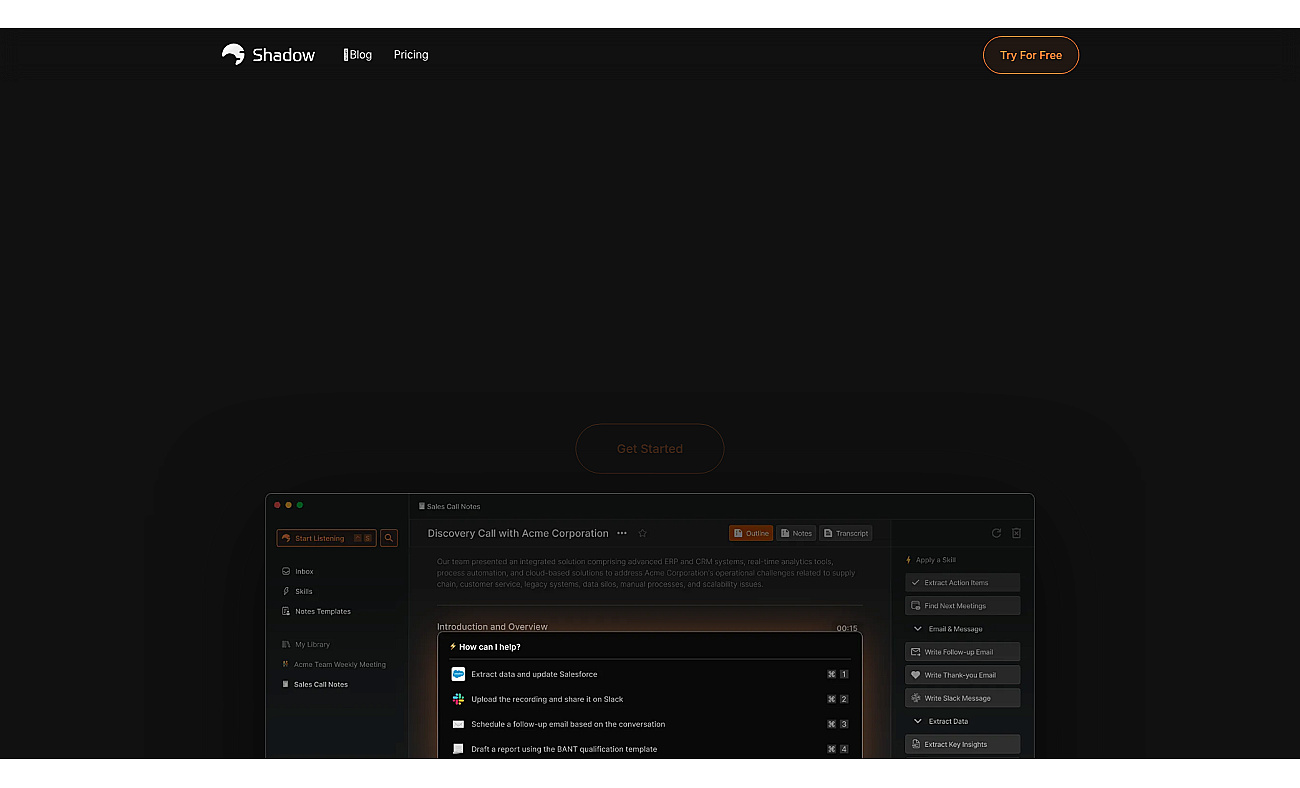 Shadow screenshot