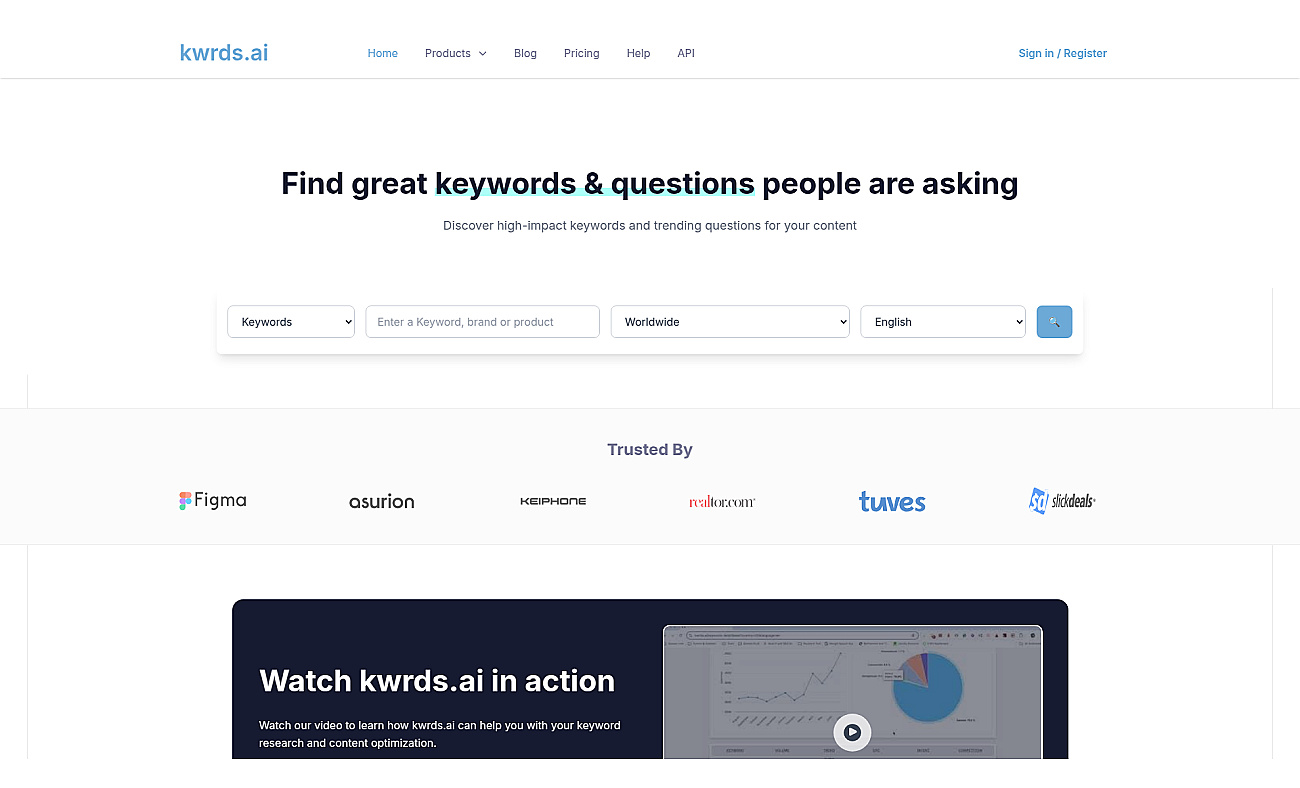 Kwrds.ai screenshot