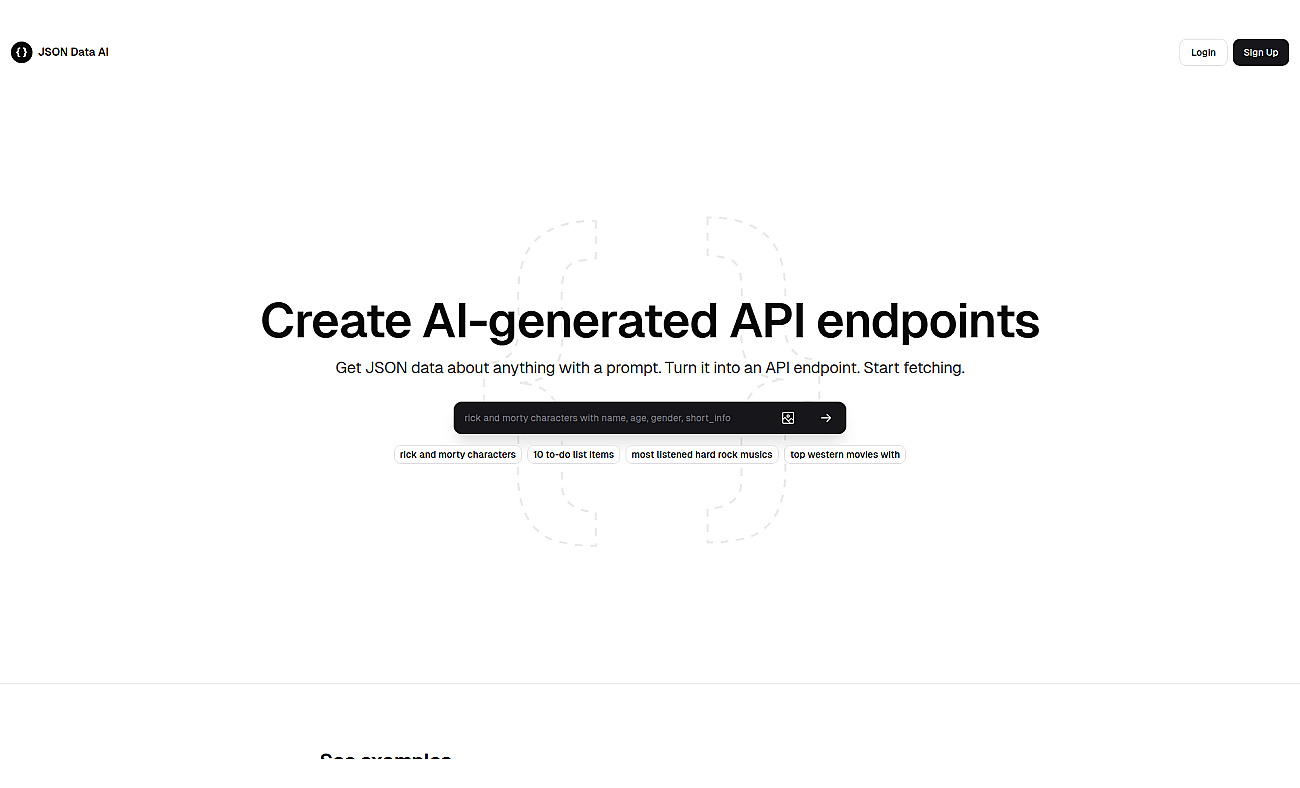 JSON Data screenshot