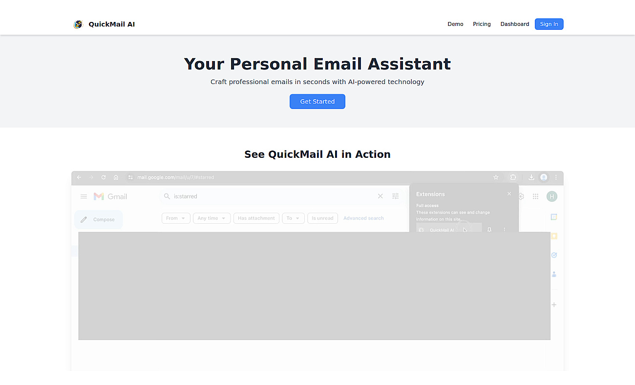 QuickMail AI screenshot