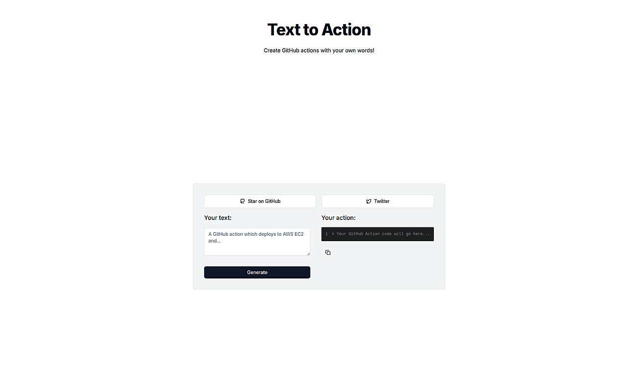 Text to Action screenshot
