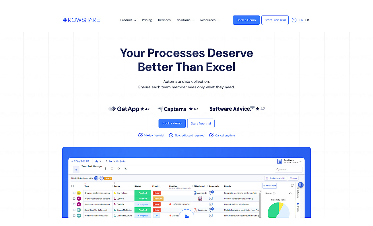 RowShare screenshot