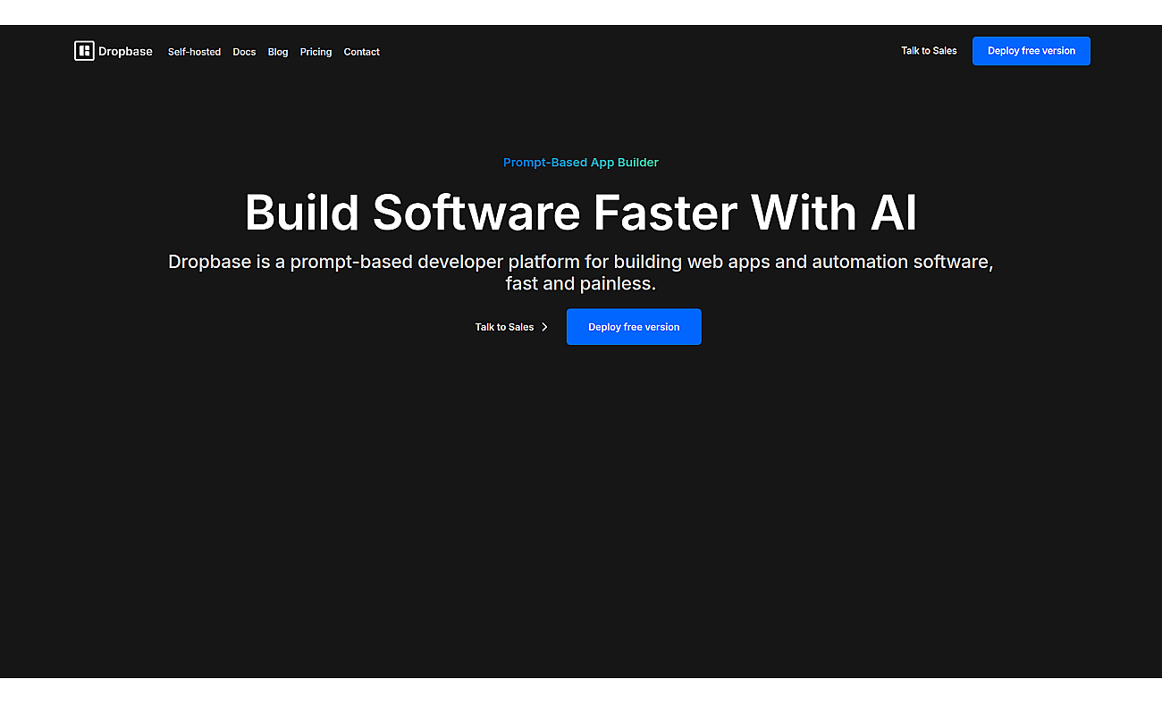 Dropbase AI screenshot