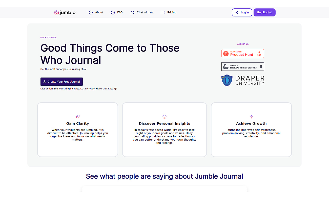Jumblejournal screenshot