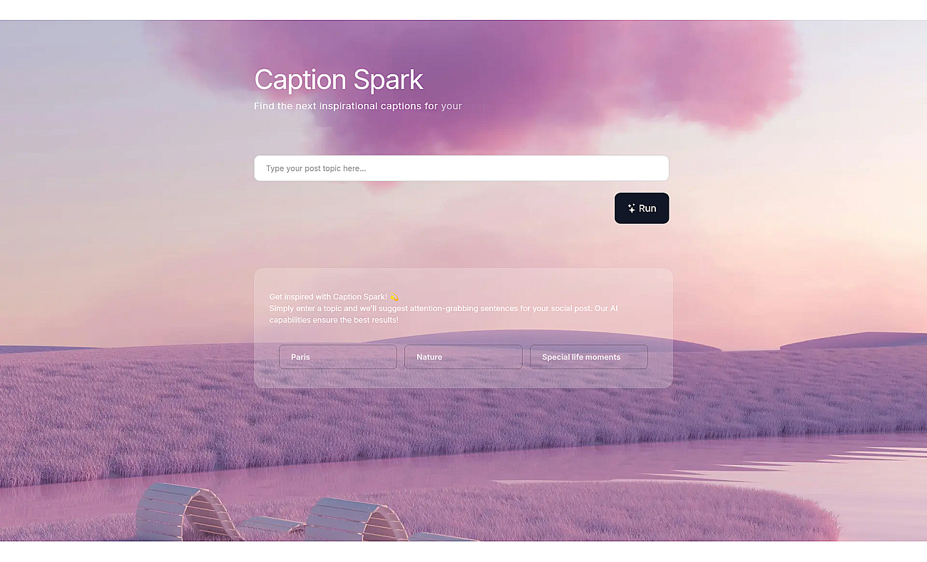 Caption-spark screenshot