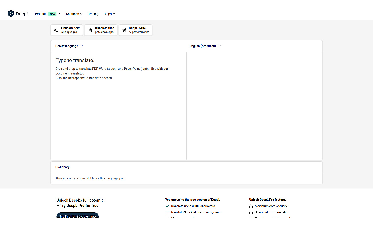 DeepL screenshot