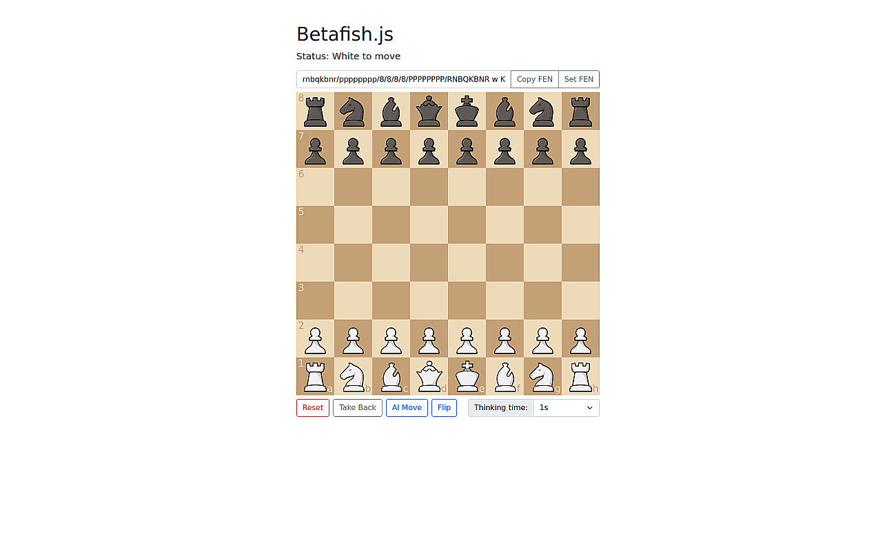 Chess AI screenshot