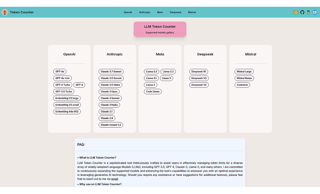 LLM Token Counter screenshot