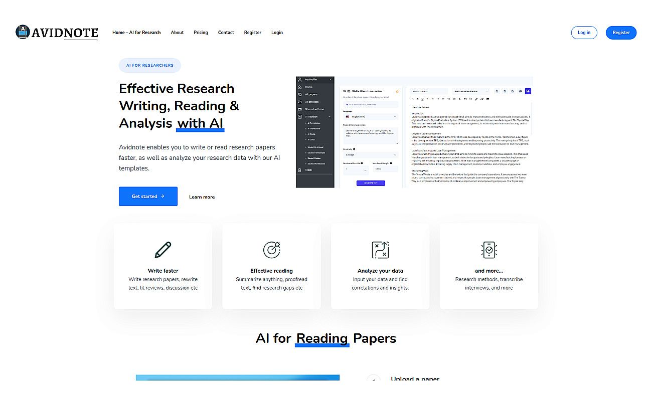 Avidnote screenshot