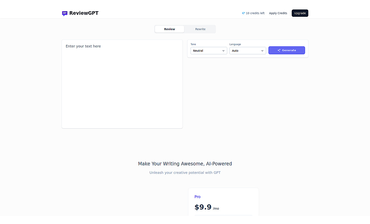 Reviewgpt screenshot