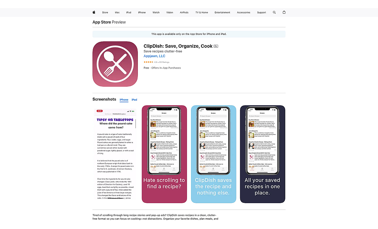 ClipDish screenshot