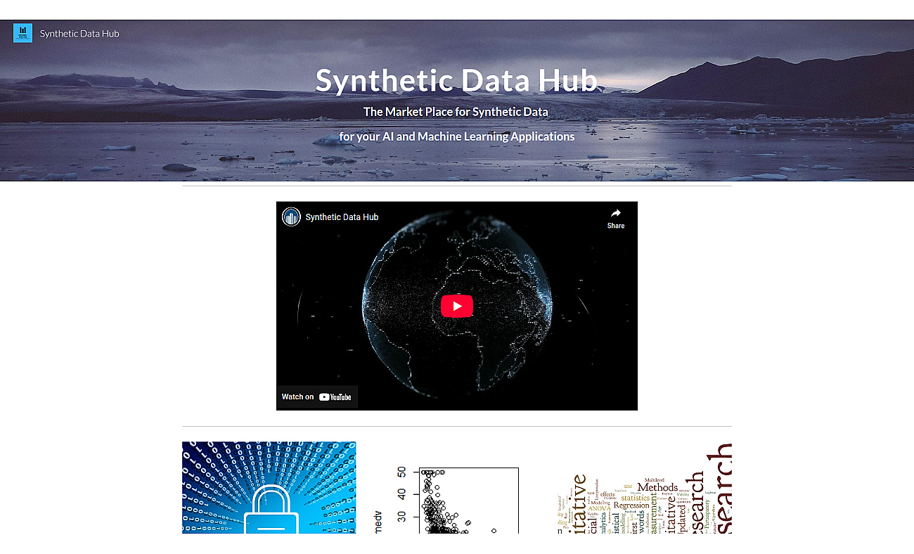 Synthetic Data Hub screenshot