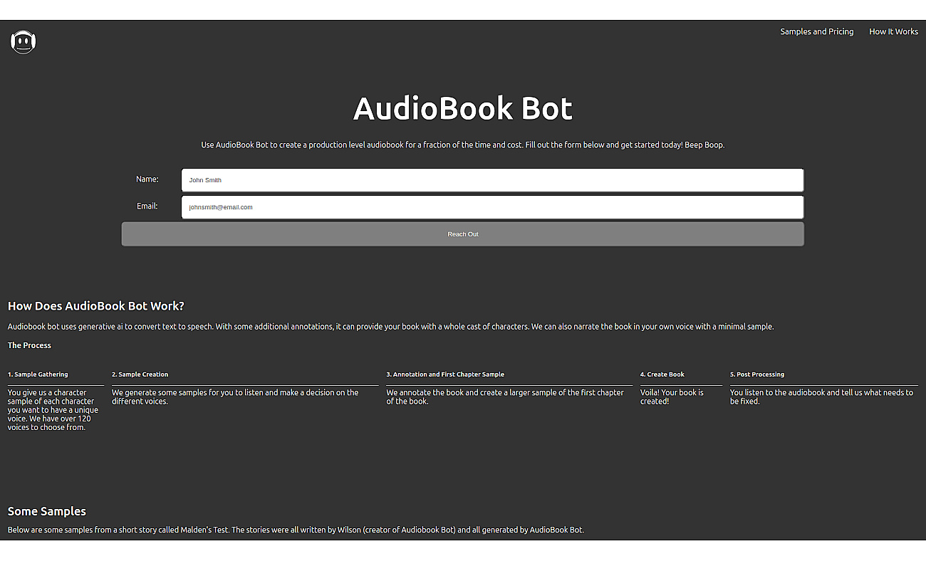 AudioBook Bot screenshot