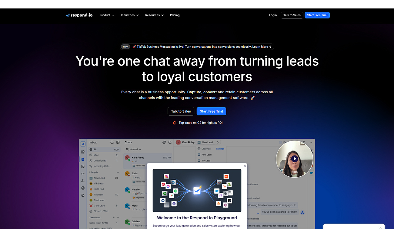 Respond.io screenshot
