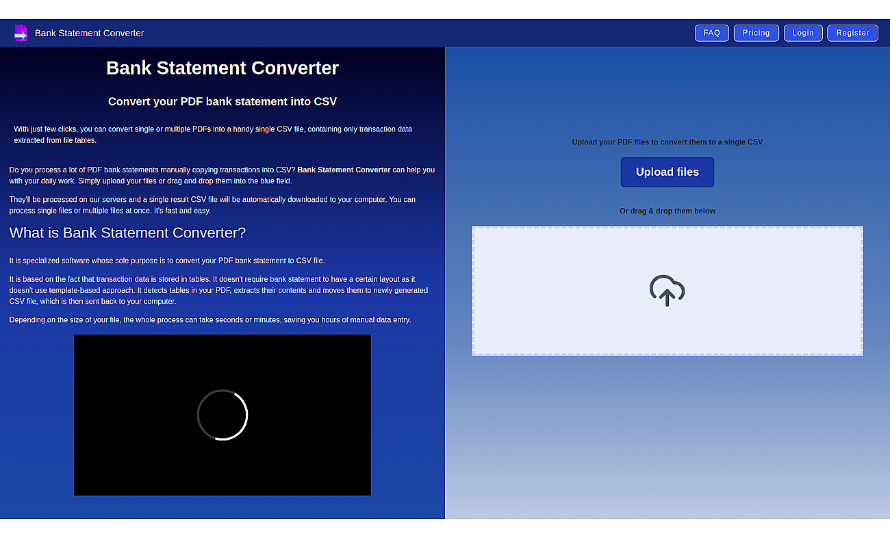 Bank Statement Converter screenshot