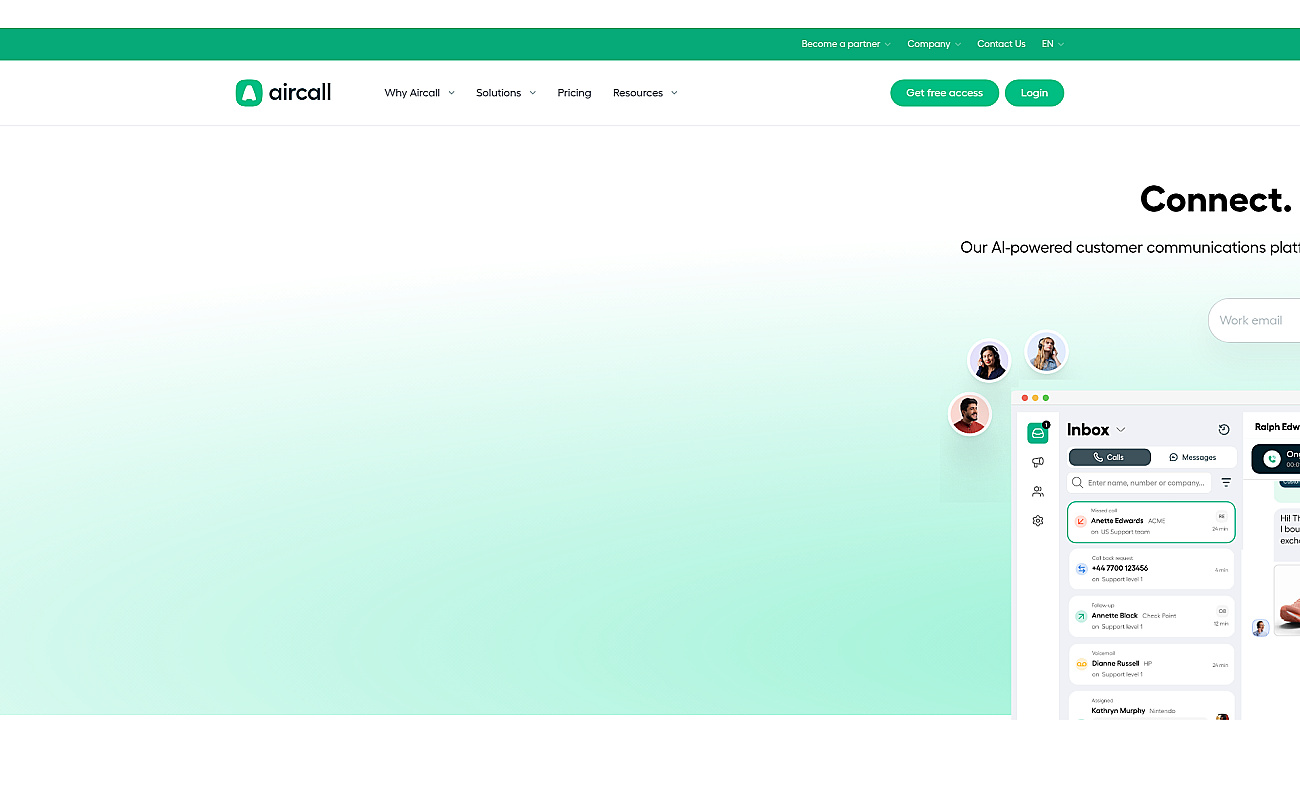 Aircall screenshot