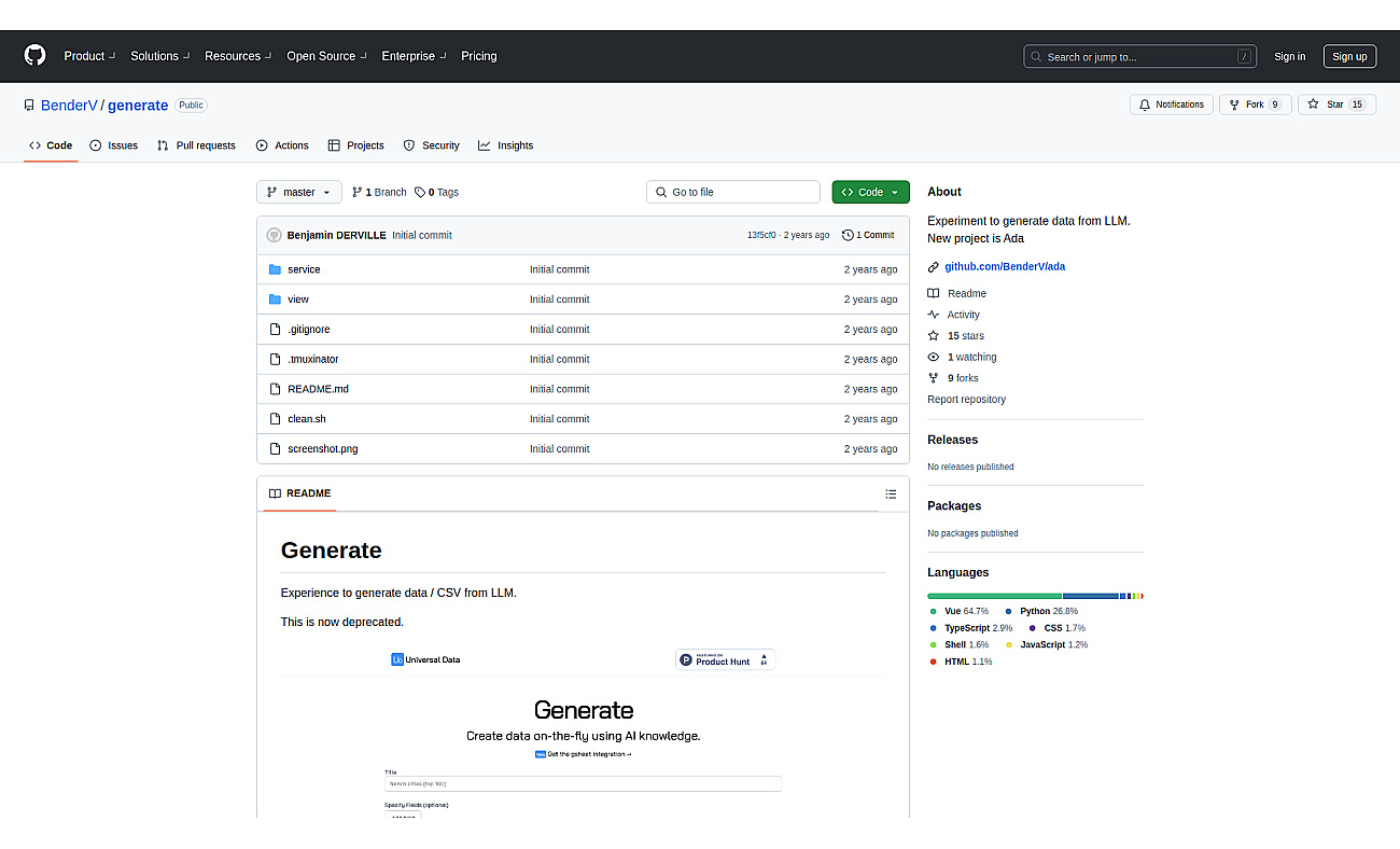 Universal Data Generator screenshot