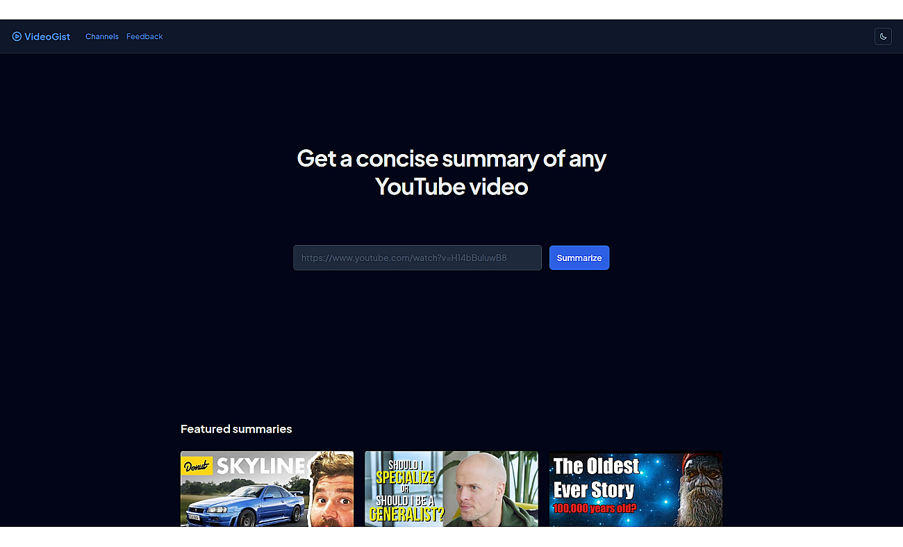 VideoGist screenshot
