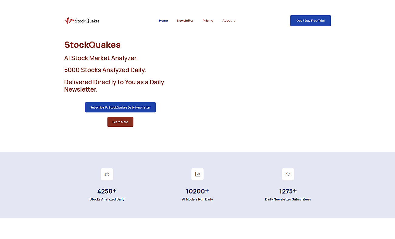 StockQuakes screenshot