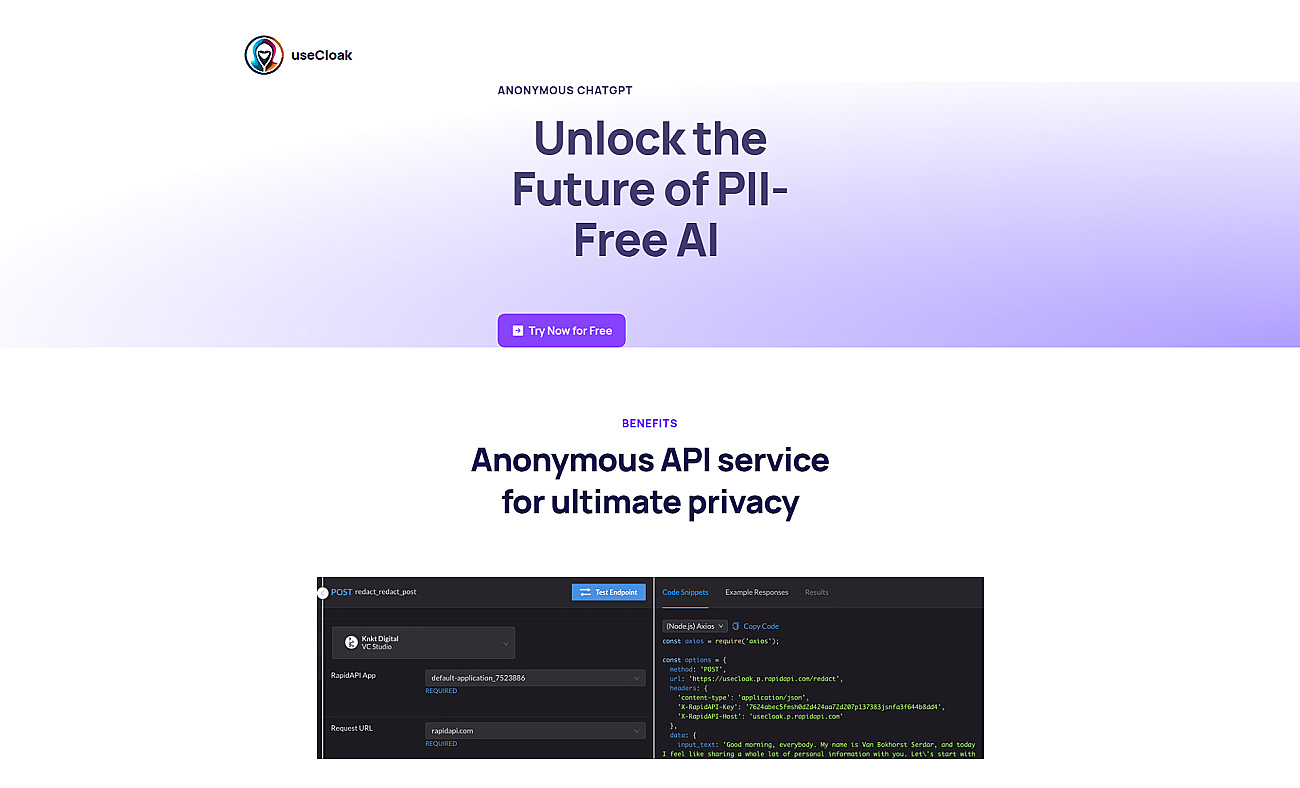 useCloak.ai screenshot