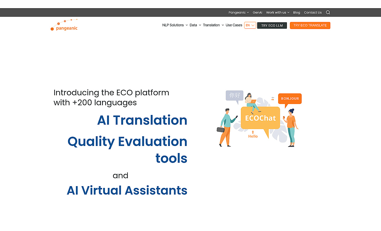 pangeanic.com screenshot