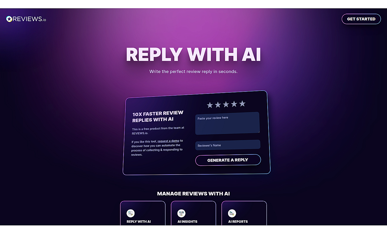 Reviews.io screenshot
