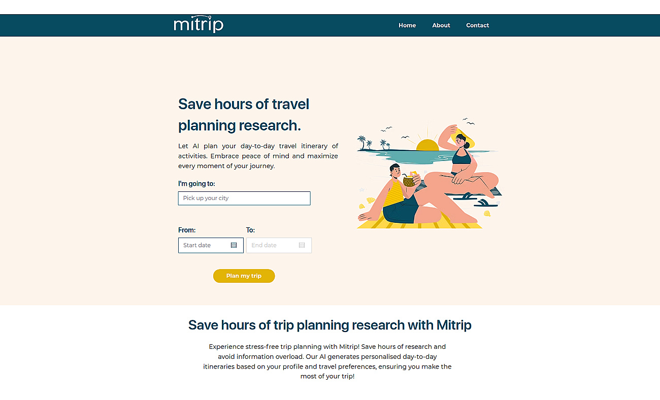 Mitrip screenshot