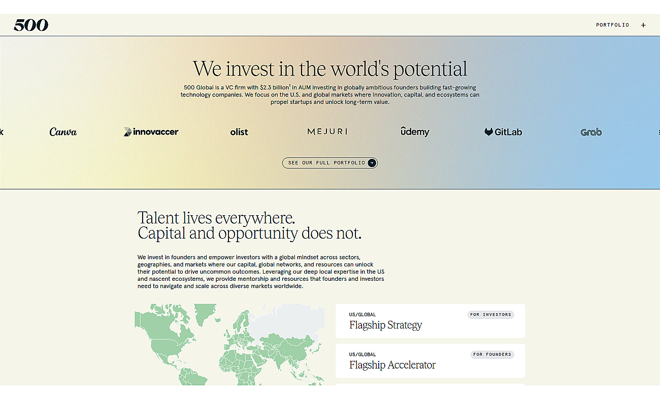 500 Startups screenshot
