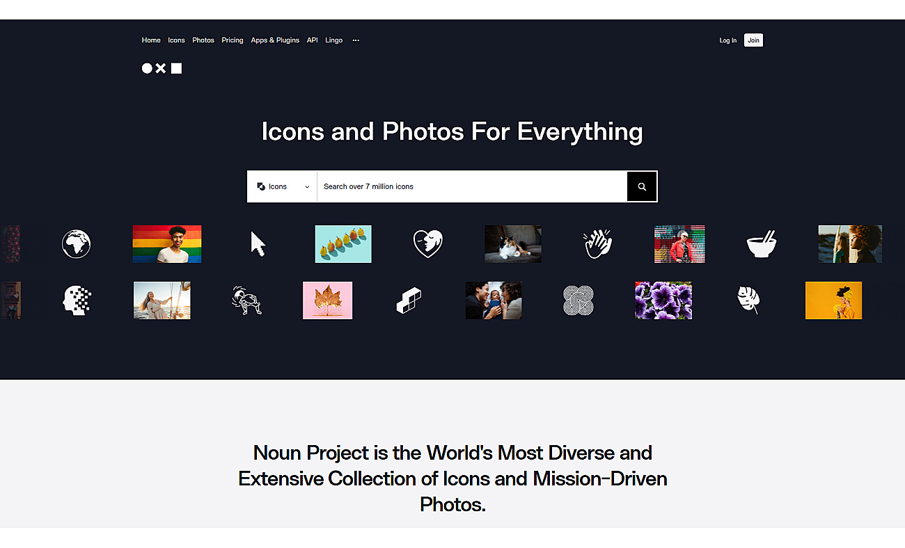 The Noun Project screenshot