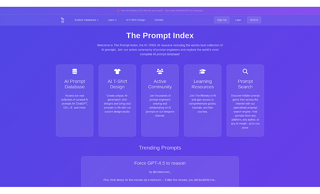 The Prompt Index screenshot