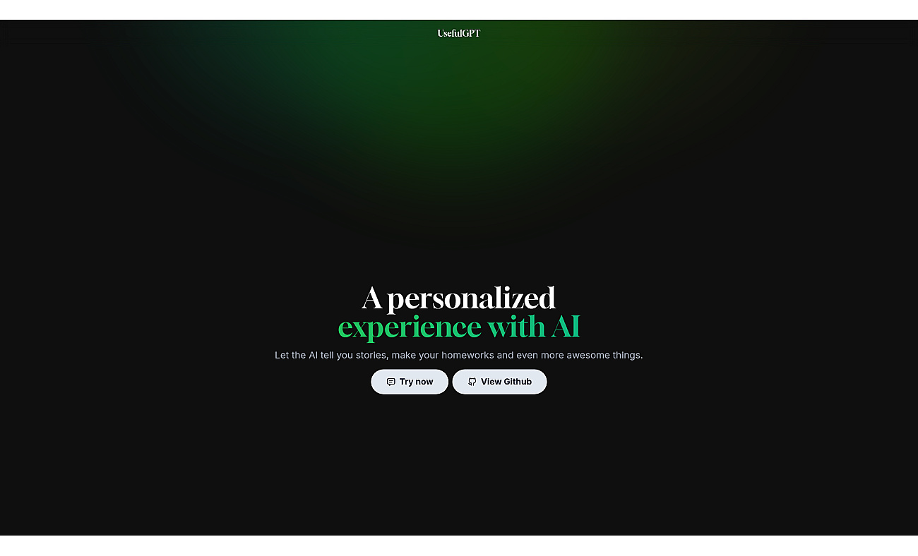 UsefulGPT screenshot