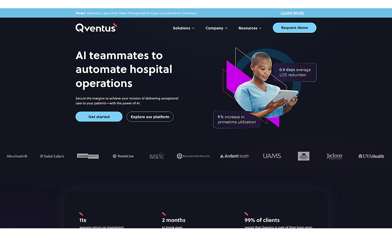 Qventus screenshot