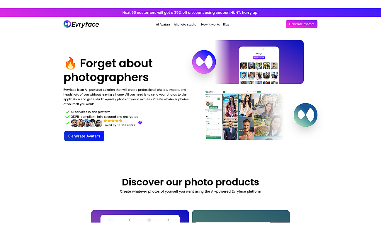 Evryface screenshot