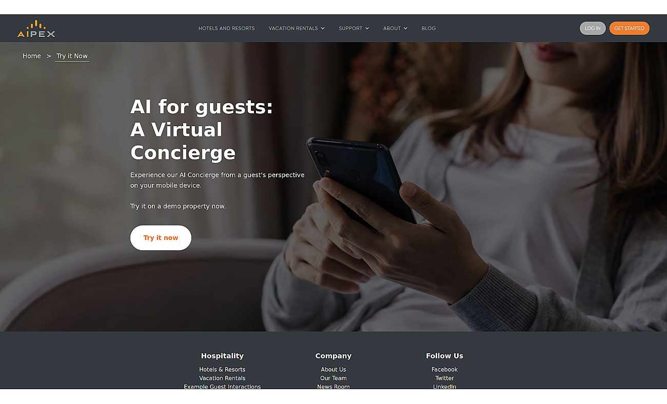 AIPEX Virtual Concierge screenshot