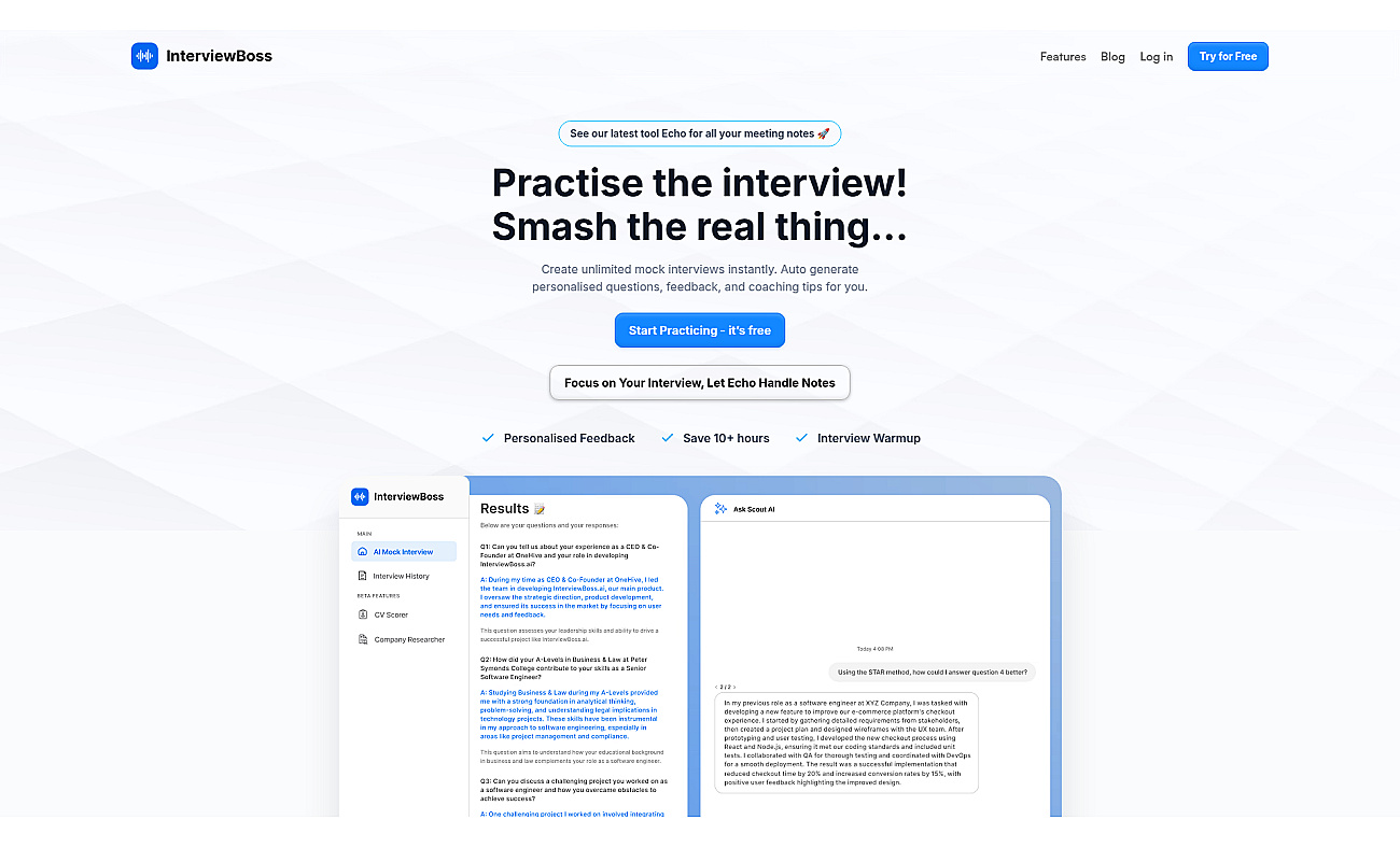 InterviewBoss screenshot