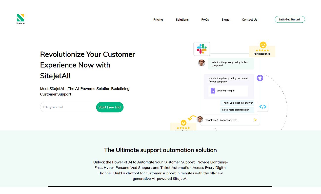 SiteJetAI screenshot
