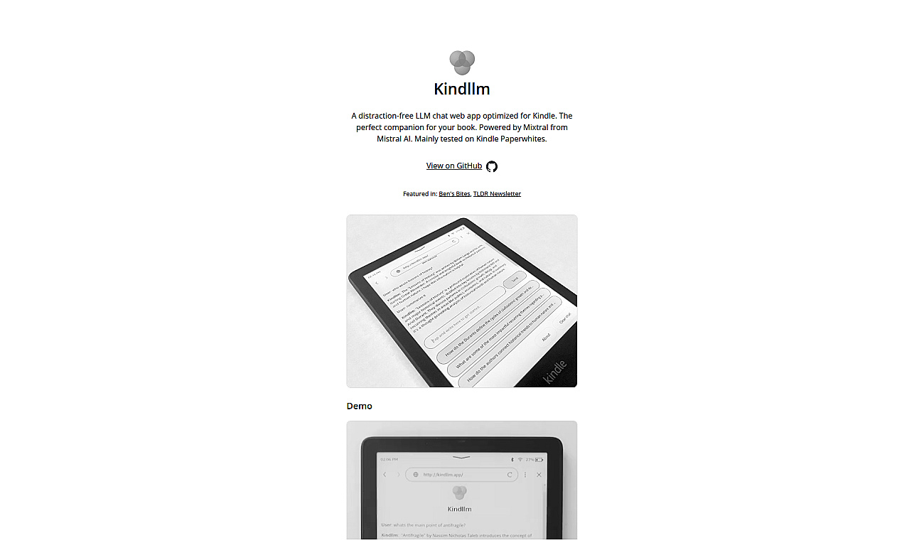KindlLM screenshot