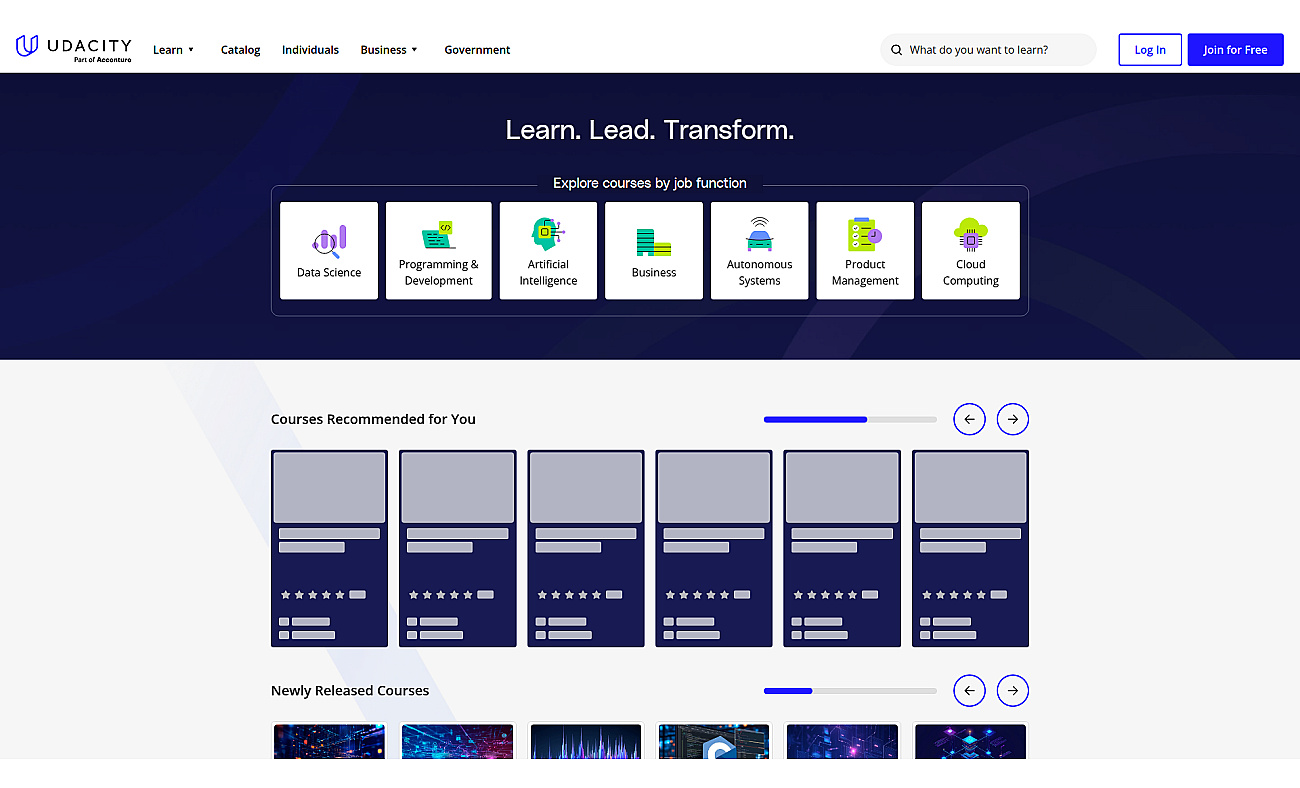Udacity screenshot