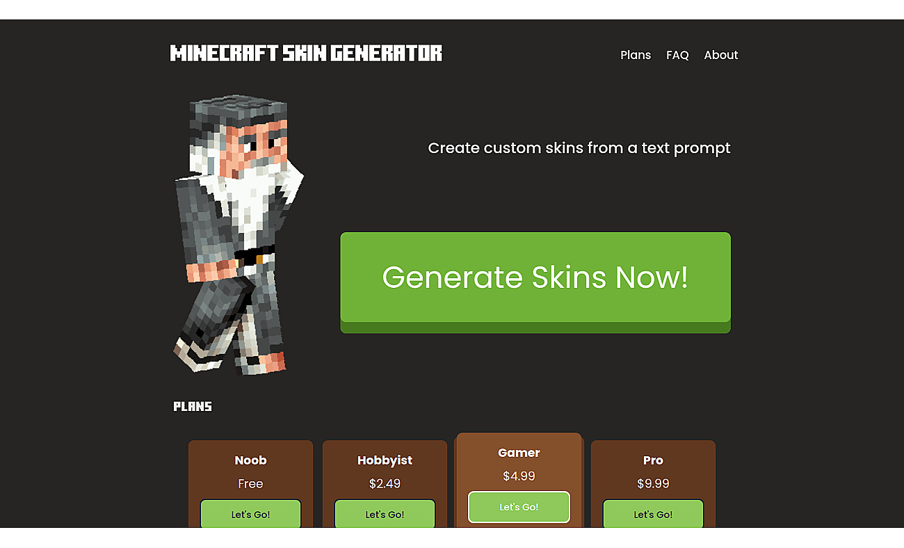 SkinGenerator.io screenshot