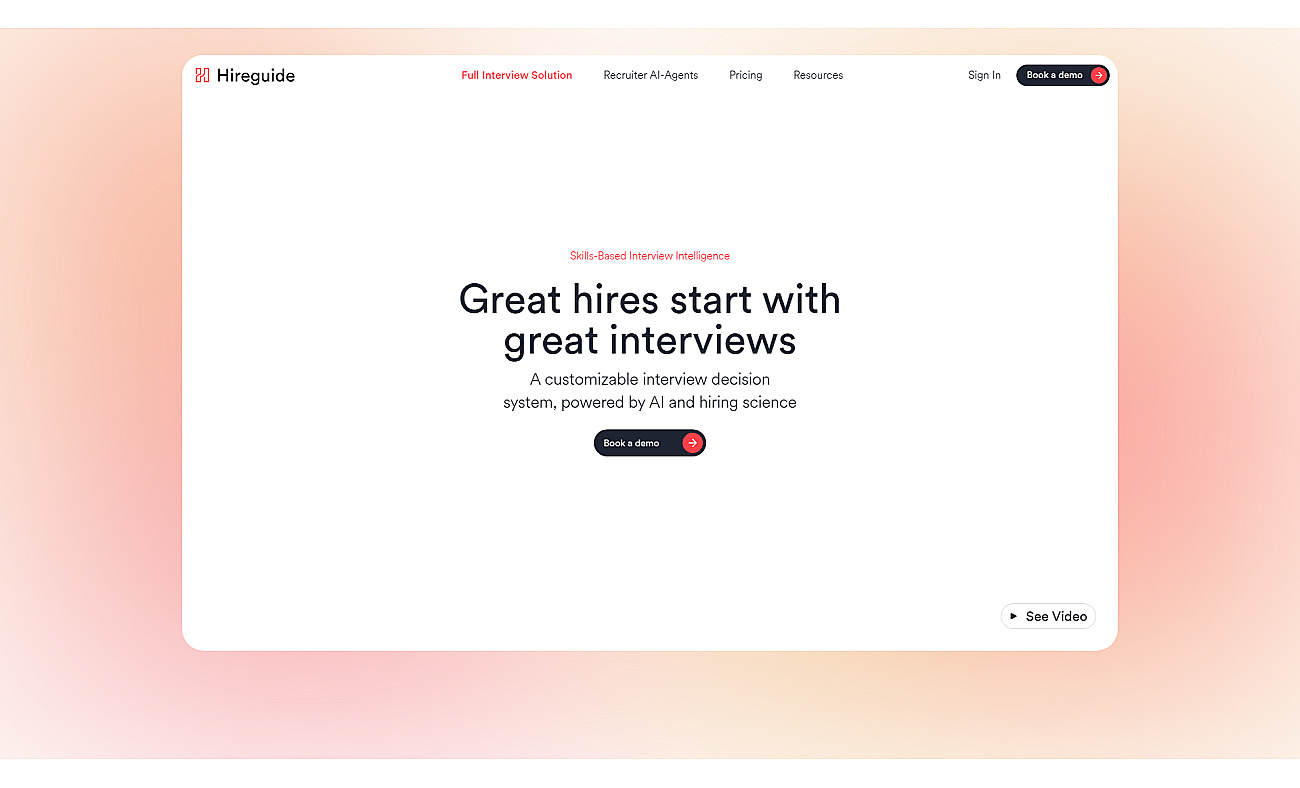 Hireguide screenshot