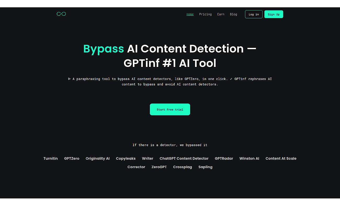 GPTinf screenshot