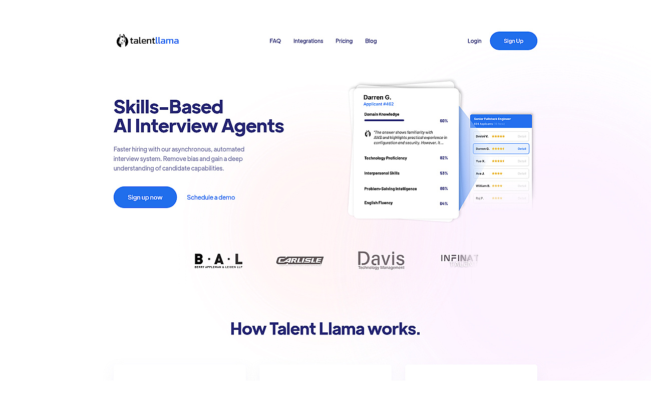 Talent Llama screenshot