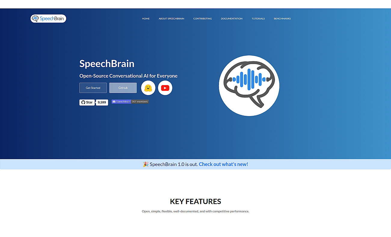 SpeechBrain screenshot